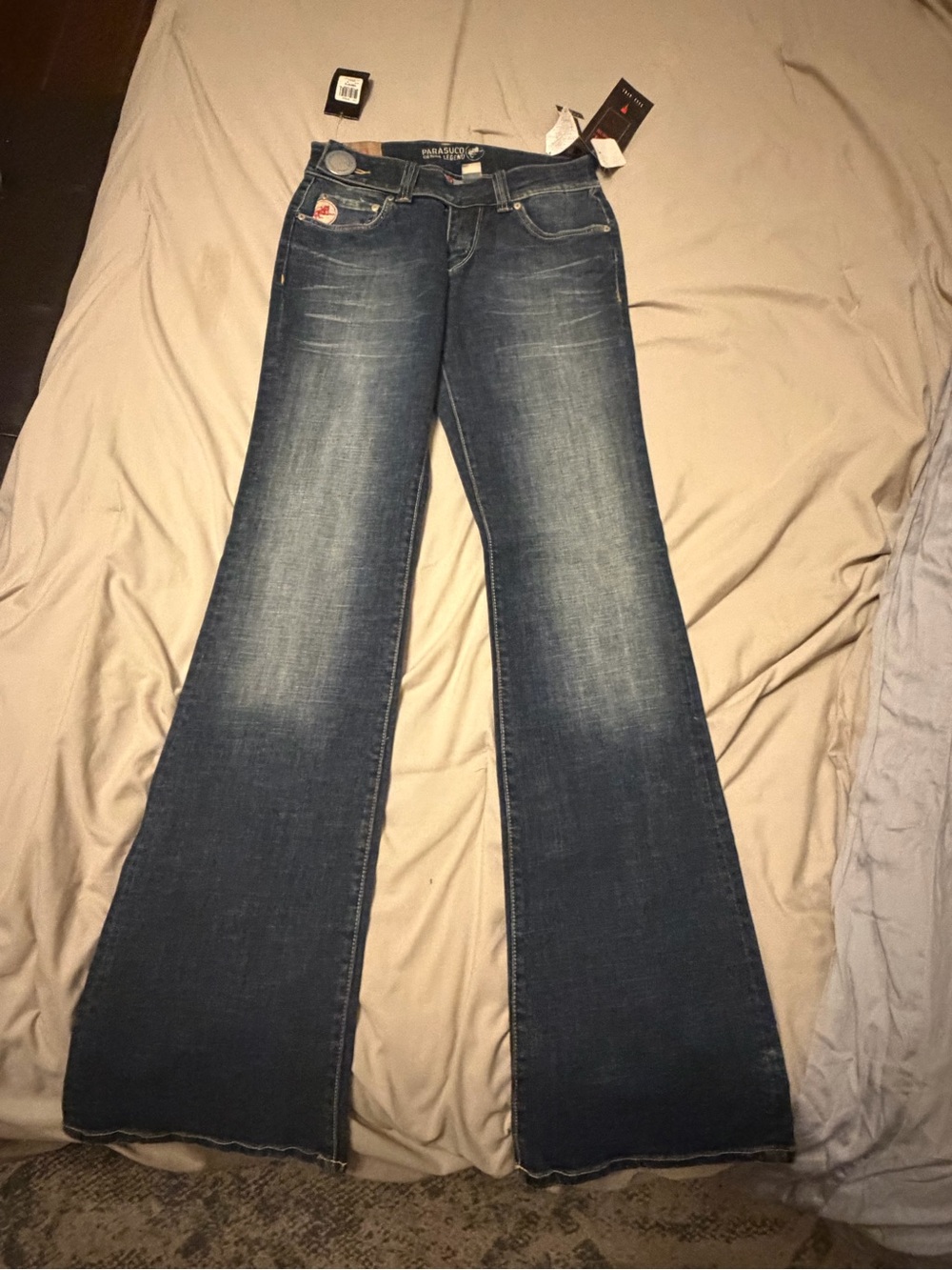 Parasuco- Dark Blue Flare Jeans - Women's Stretch Denim